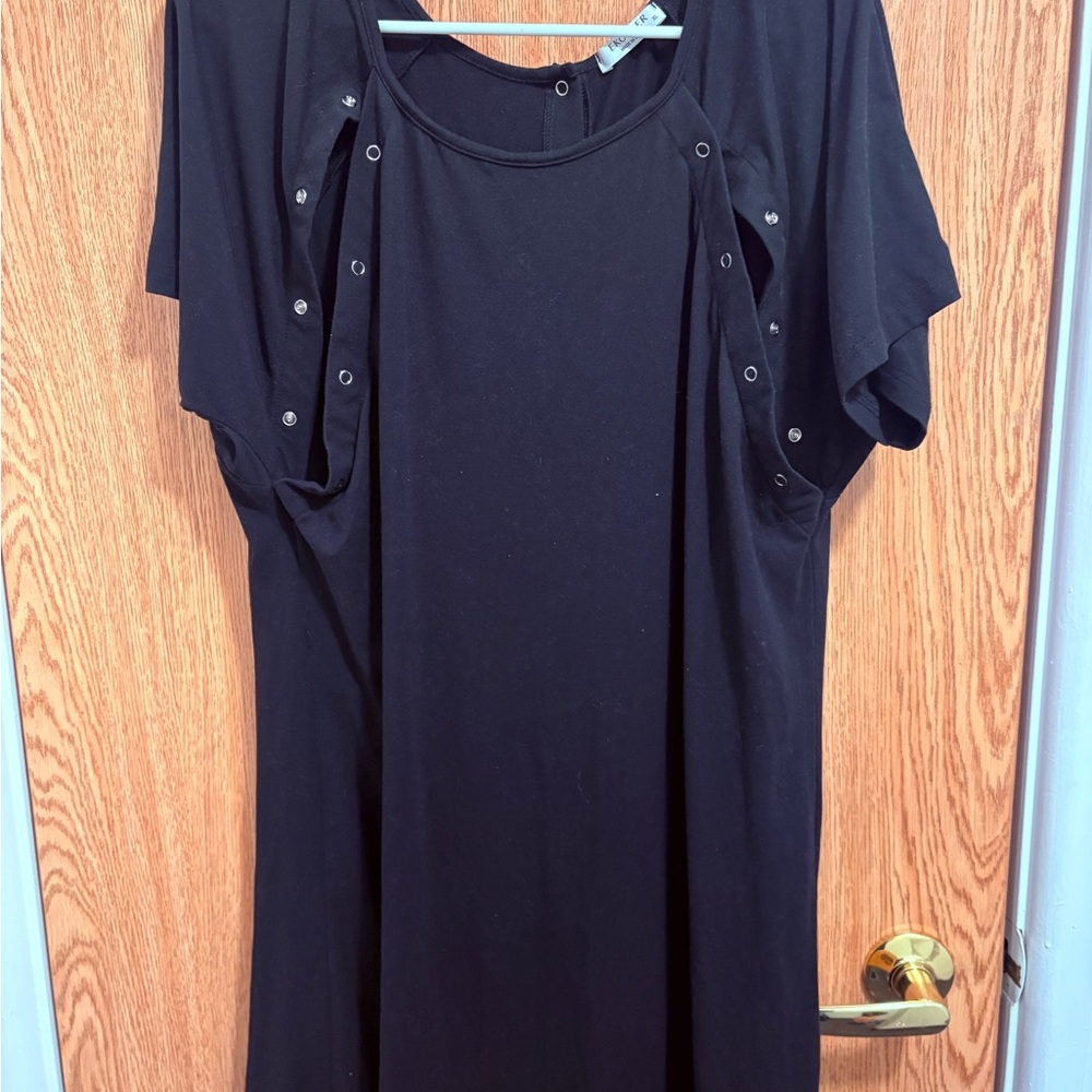 Hospital Black Button Down gown Women’s